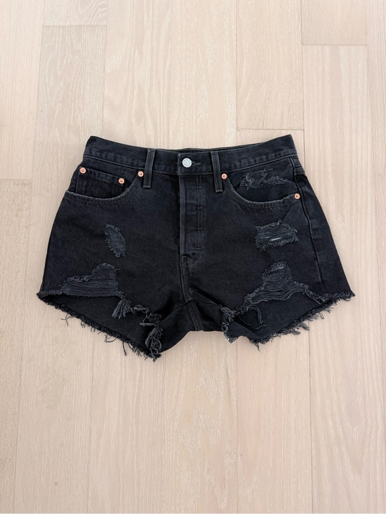 Levi's Pants - Levi's Black Distressed 501 Denim Cutoff Shorts
